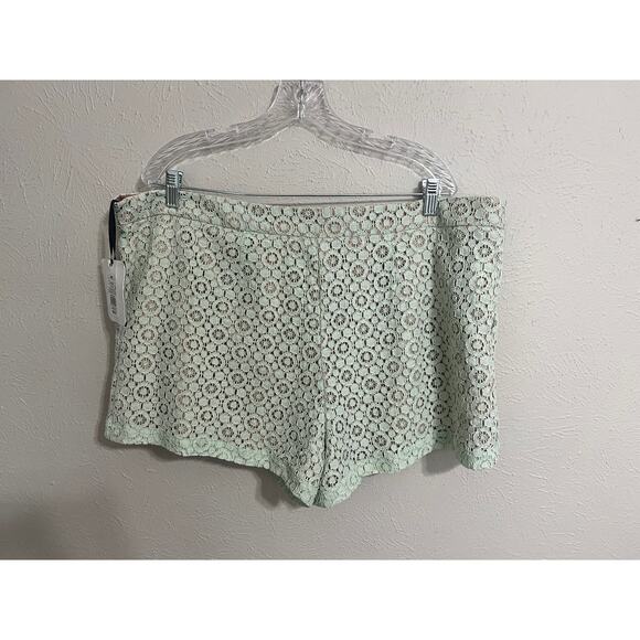 NWT Victoria Beckham Mint Eyelet Lace shorts 20W - Picture 4 of 6